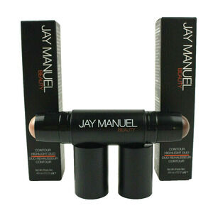 2X Jay Manuel Beauty Contour Highlight Duo Deep 2 In 1 Makeup Lot Of 2